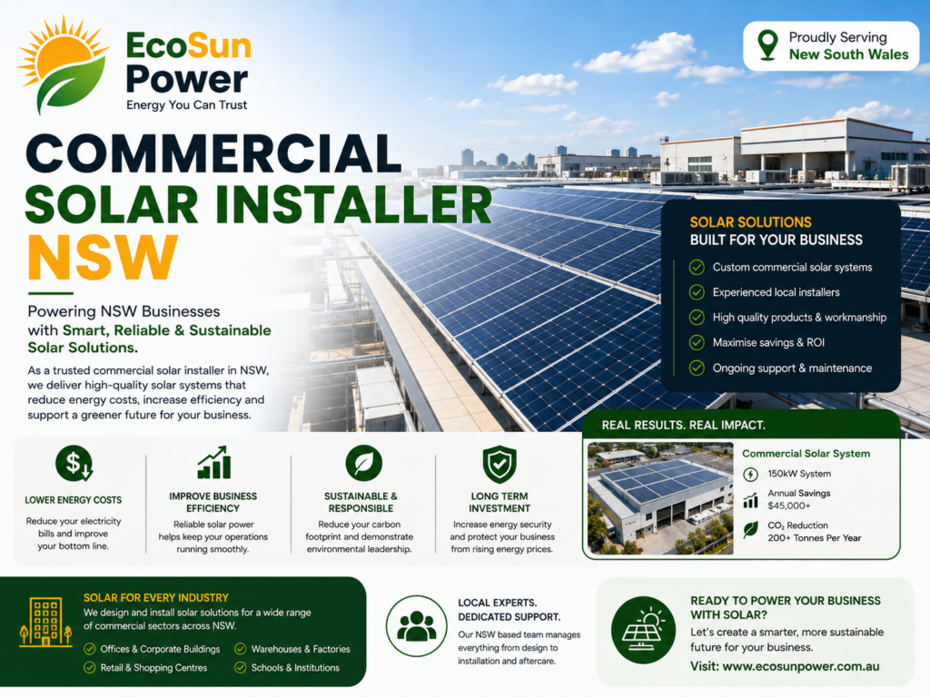 Commercial Solar Installer NSW – How to Choose the Right Installer